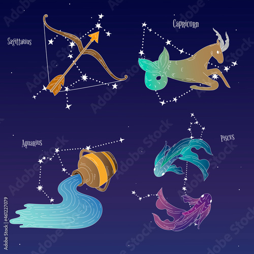 Astrological star signs vector set