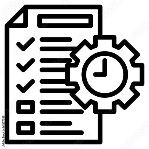 timemanagement line icon
