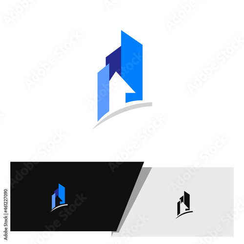 abstract building with arrow symbol up fro property sales grow