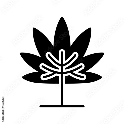  fallen Leaves Glyph Vector Icon Design