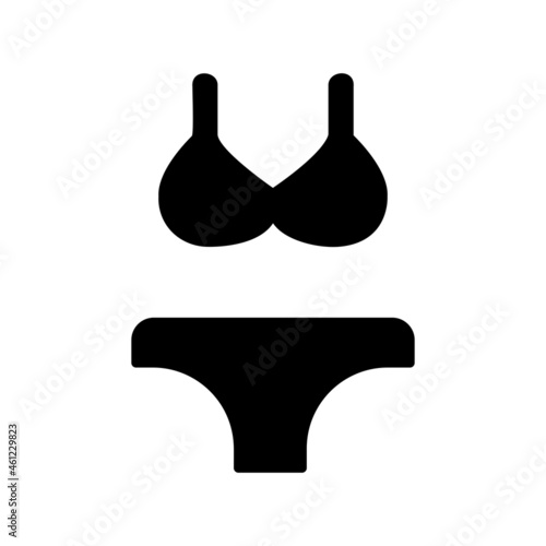 Swimsuit Glyph Vector Icon Design