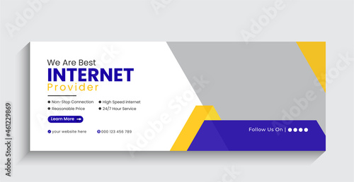 Internet Service Social Media Banner Instagram Post and Web banner Design For Social media advertising