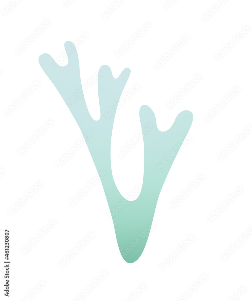 Icelandic cetraria or seaweed, beautiful gradient for design, logo, or icons Icelandic cetraria or seaweed, beautiful gradient for design, logo, or icons