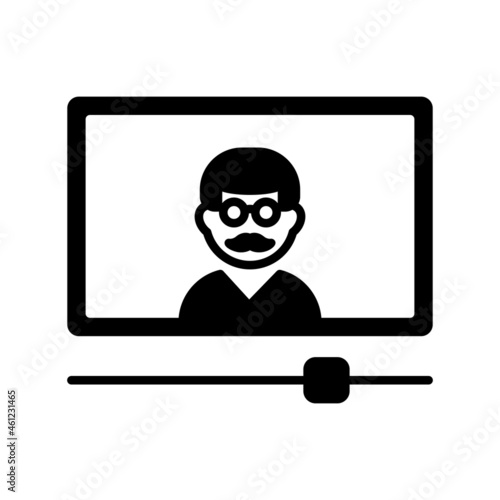 Tutorials Glyph Vector Icon Design