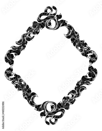 Filigree Heraldry Leaf Patt...