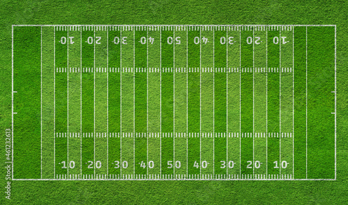 american football - playing field from above. A huge copy space texture panorama