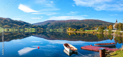 Boats on the lake photo