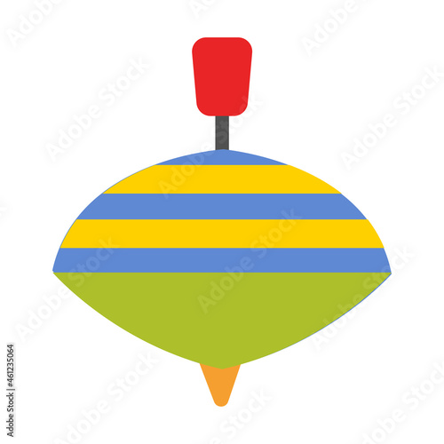 Children s toy whirligig. Vector flat illustration isolate on white