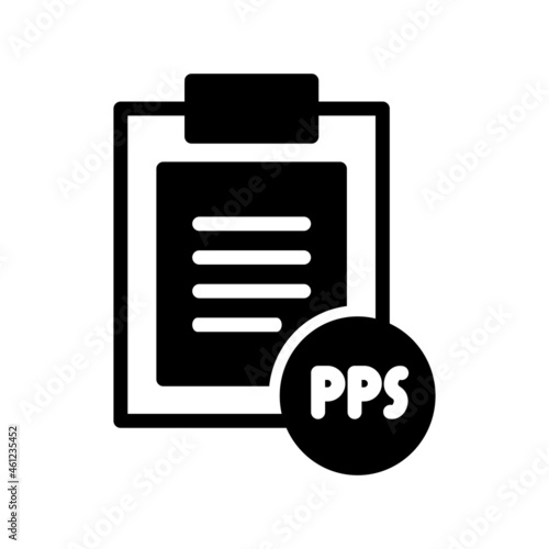 PPS file Glyph Vector Icon Design photo