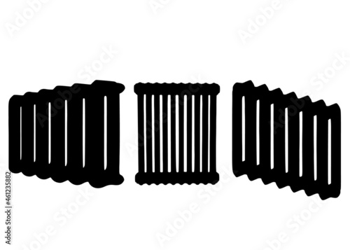 Heating radiators. Vector image.