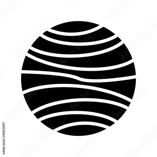 Uranus Glyph Vector Icon Design
