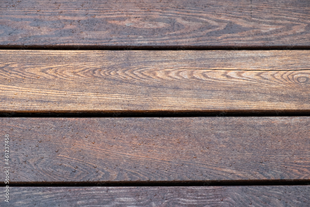 Texture of wood panels with water drops. Background from brown boards. Texture of wood panels with water drops. Background from brown boards.