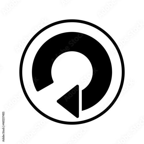 Arrow Glyph Vector Icon Design