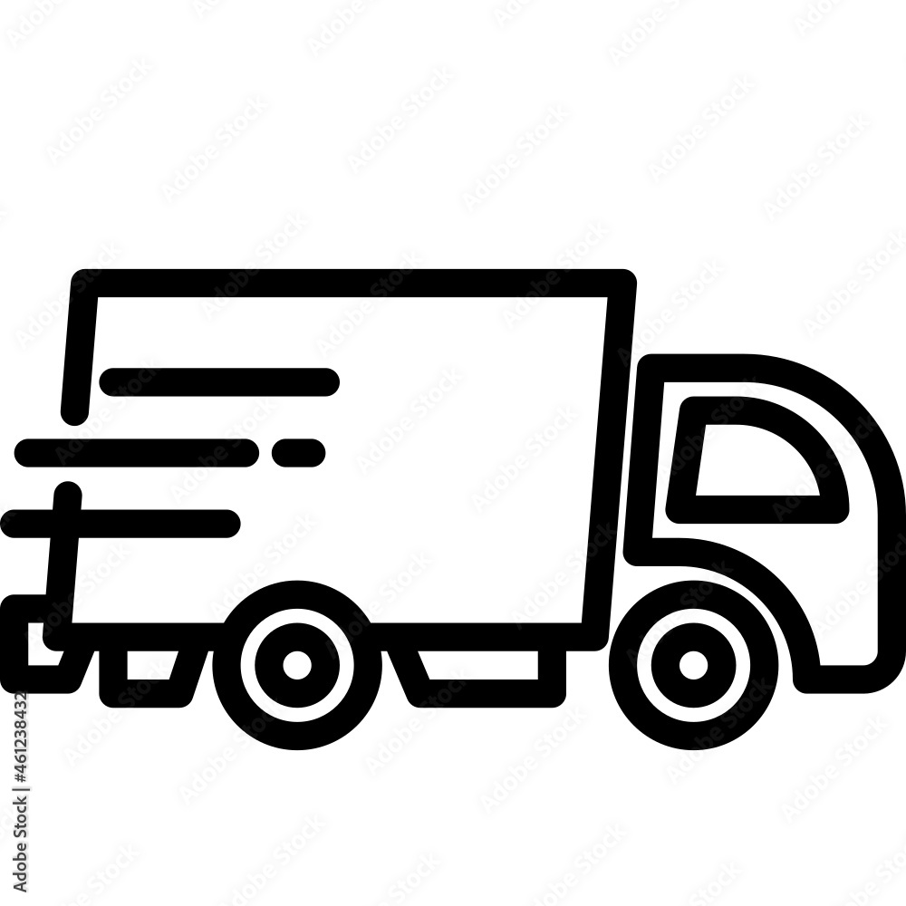 delivery truck line icon