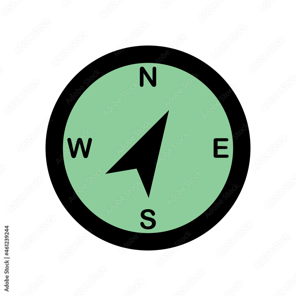 Vector illustration of a compass. Vector illustration of a compass.