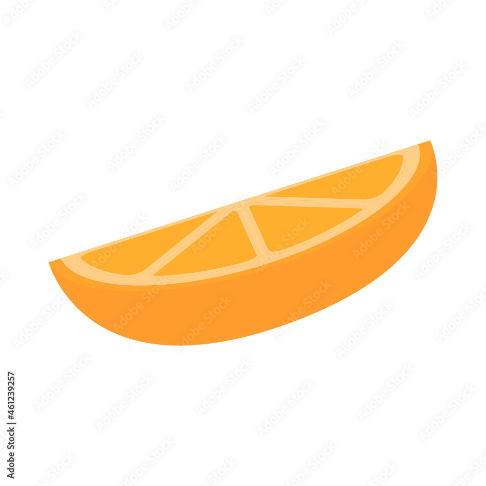 Orange fruit slice flat icon Orange fruit slice flat icon