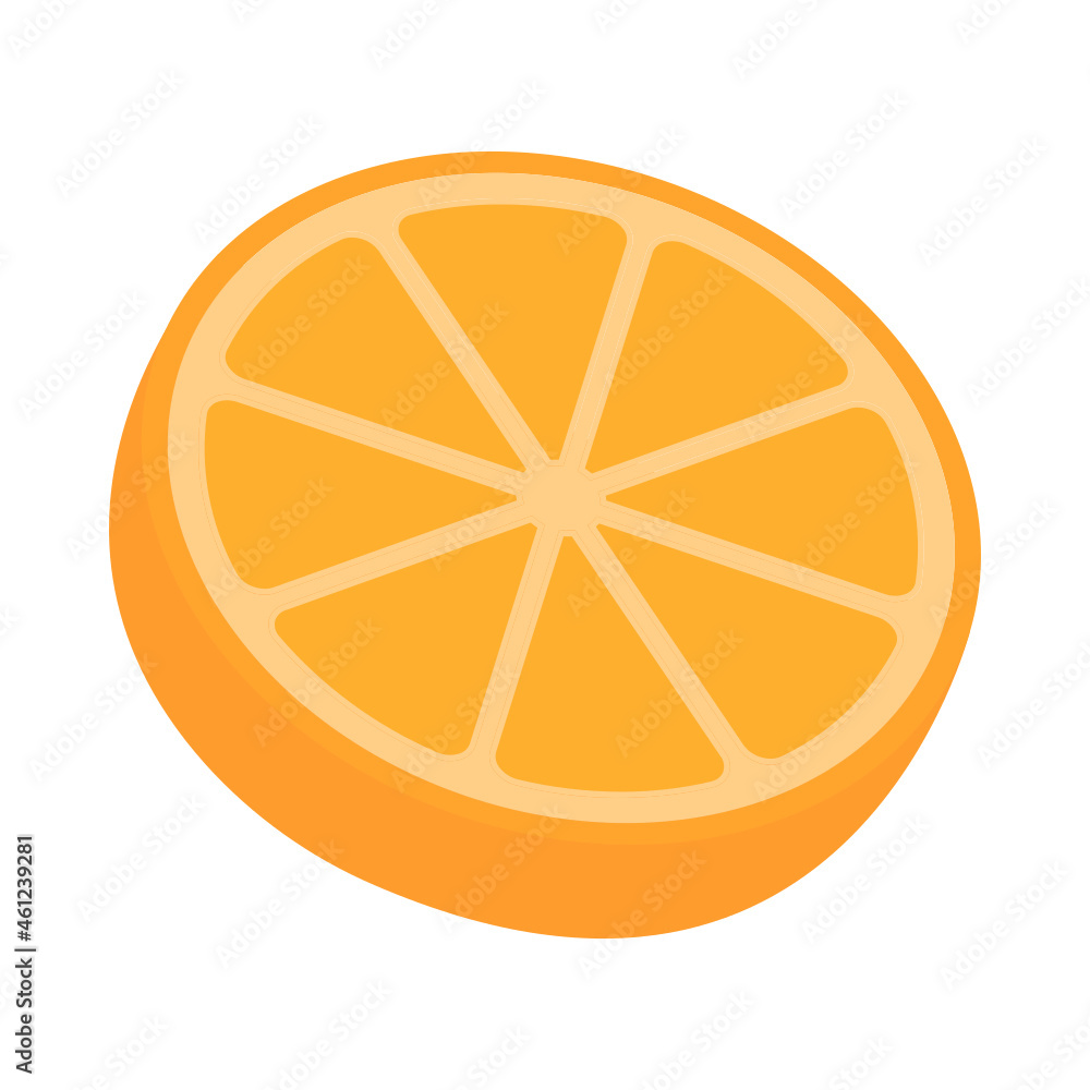 Orange fruit slice flat icon Orange fruit slice flat icon