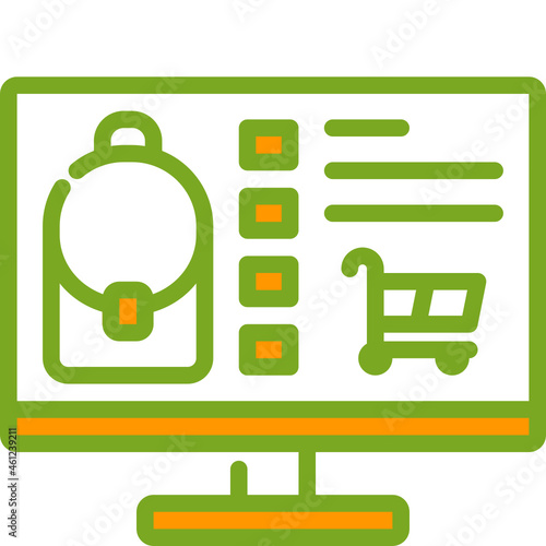 online shop one color icon