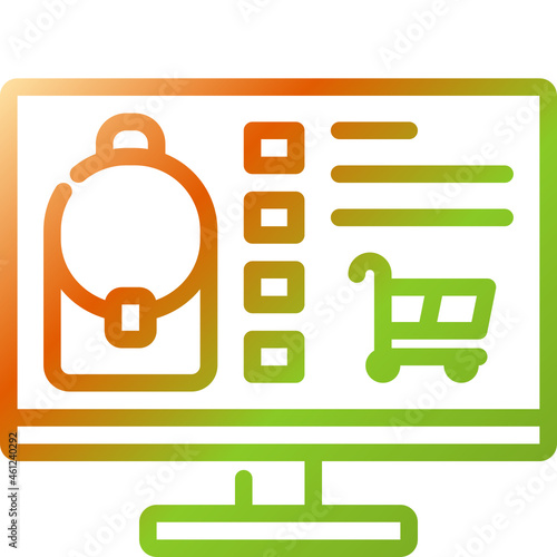 online shop gradient icon