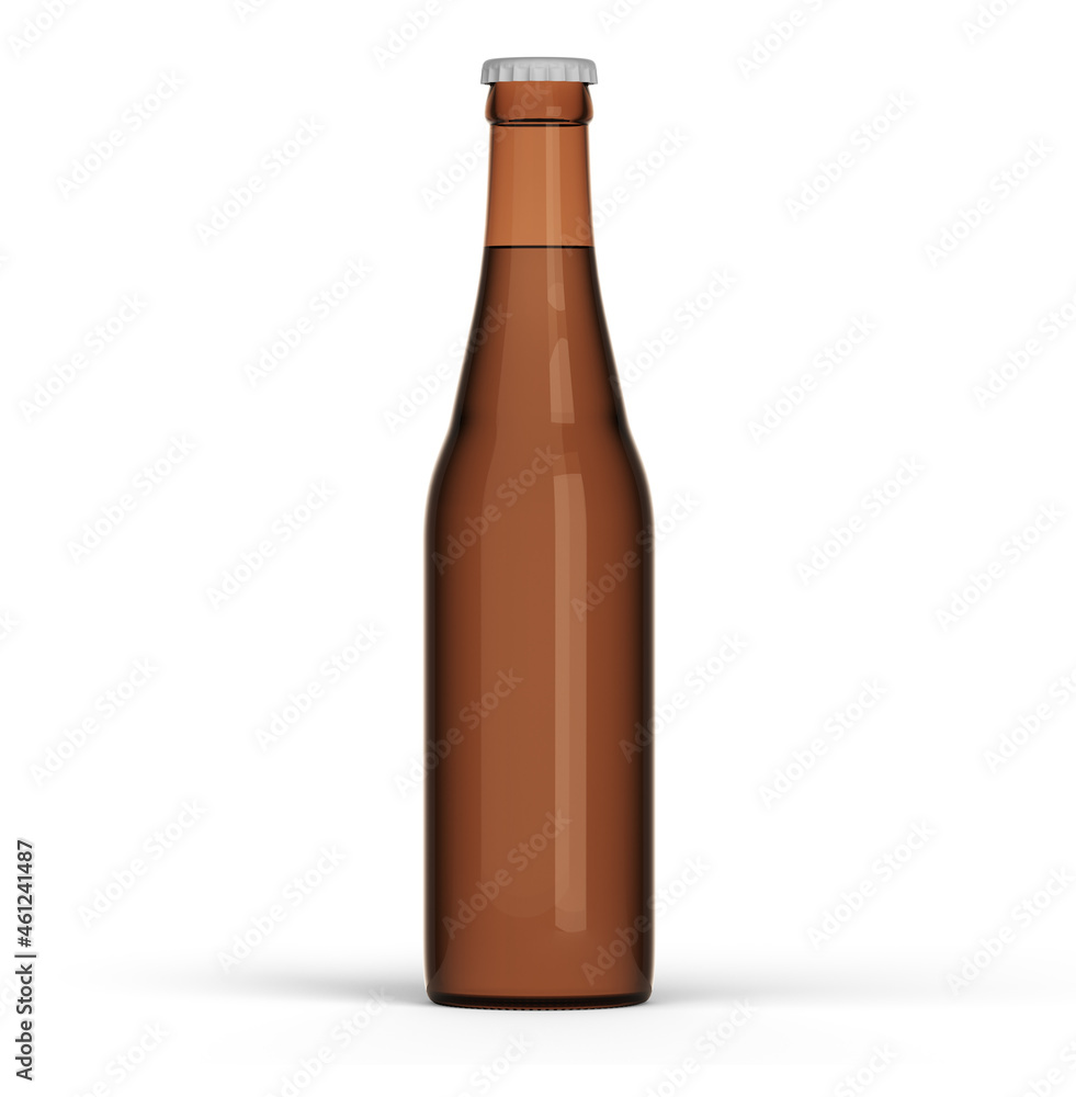 mockup of a beer bottle isolated on white background mockup of a beer bottle isolated on white background