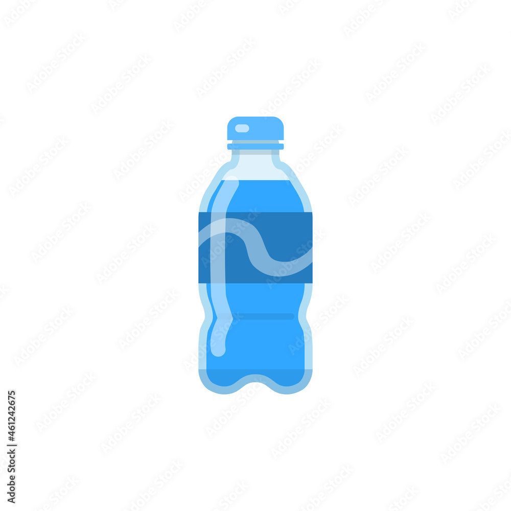 Colorful flat water in bottle icon. Colorful flat water in bottle icon.