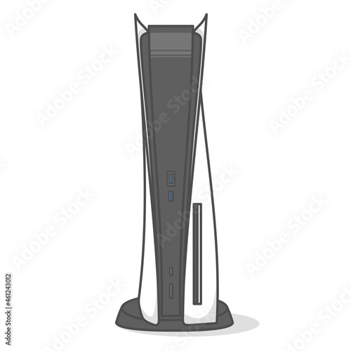 Playstation 5 flat design illustration front view style one