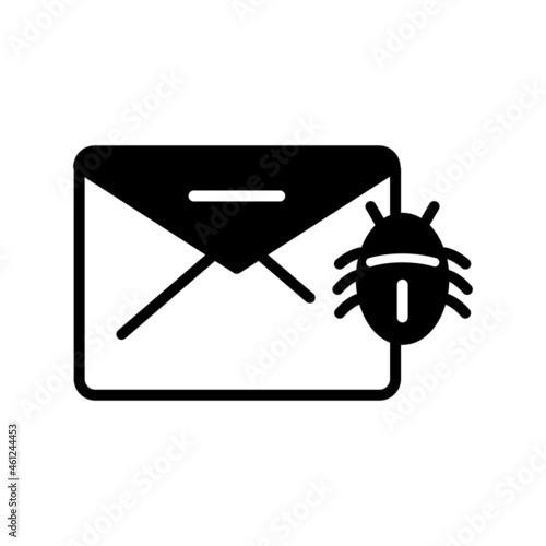 Malware Glyph Vector Icon Design