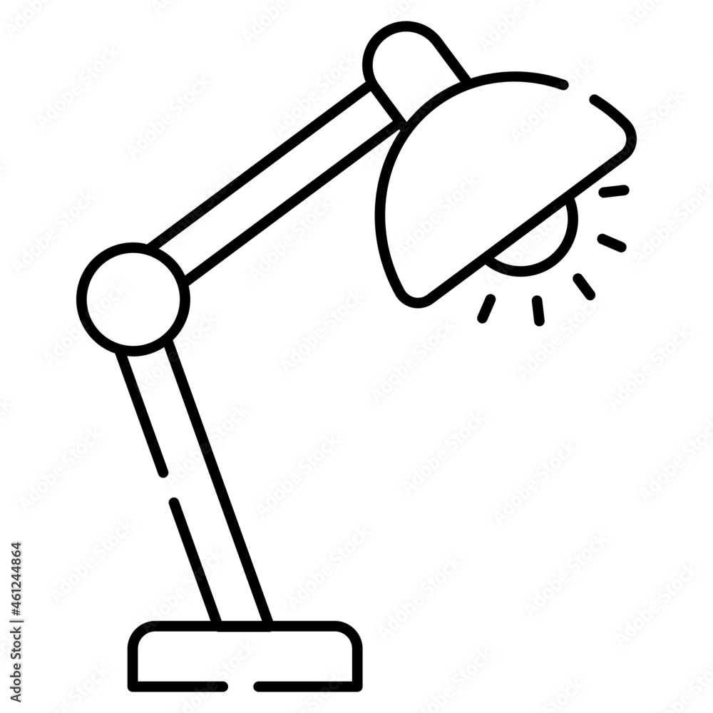 A modern design icon of table lamp A modern design icon of table lamp