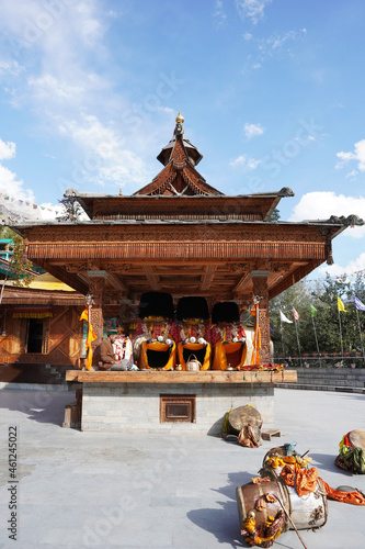 Dieties at Shree Bairing Nag Ji Temple, Sangla, Kinnaur, Himachal Pradesh, India photo