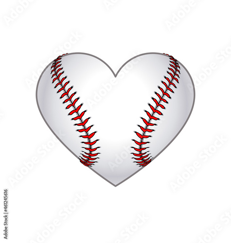 baseball heart shape icon