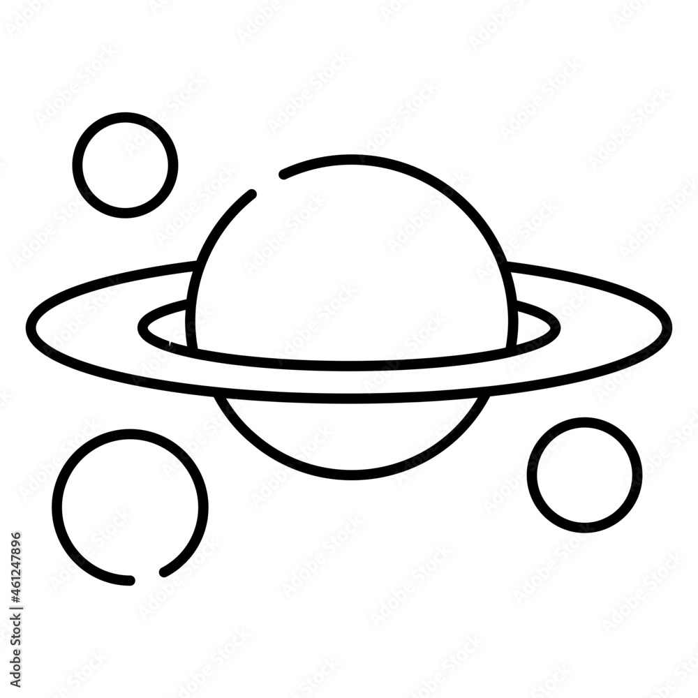 An icon design of rotating planet An icon design of rotating planet