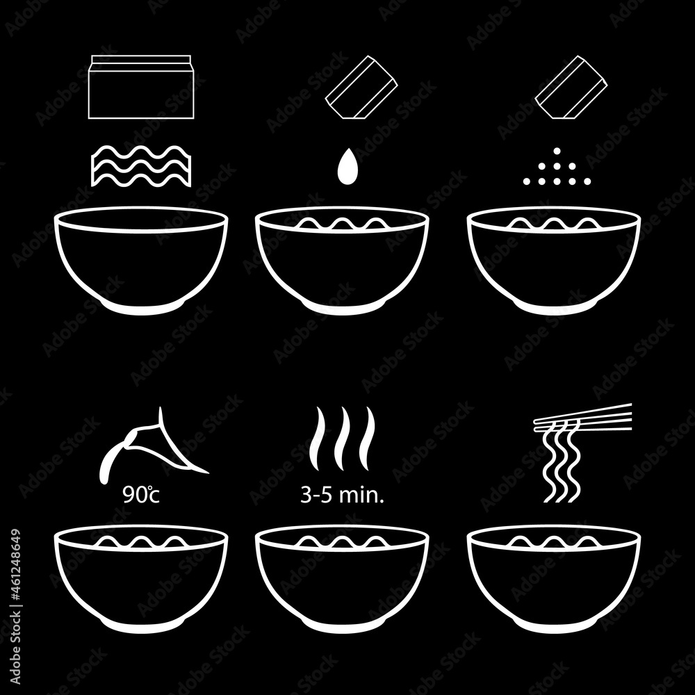 Making instant noodle, step by step how to make noodle Making instant noodle, step by step how to make noodle