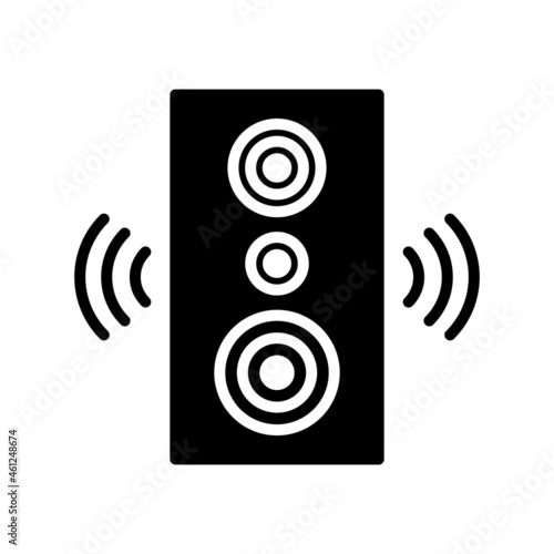 Woofer Glyph Vector Icon Design