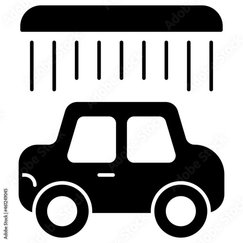 A premium download icon of car drying