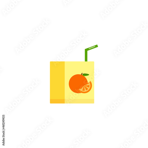Colorful flat fruit juice icon.