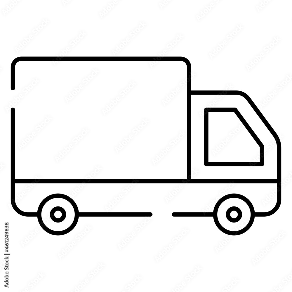 An editable design icon of cargo truck