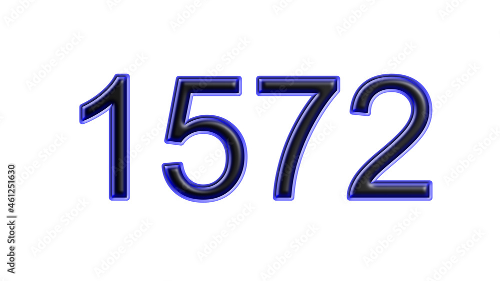 blue 1572 number 3d effect white background blue 1572 number 3d effect white background