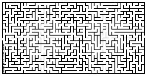 Herausforderndes Rechteck Rätsel Labyrinth im Panorama Format