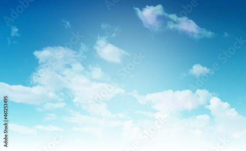 White clouds on blue sky, cloudy sky background