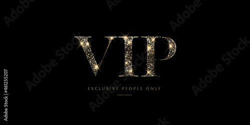 Glittering golden letters on a black background, shiny letters