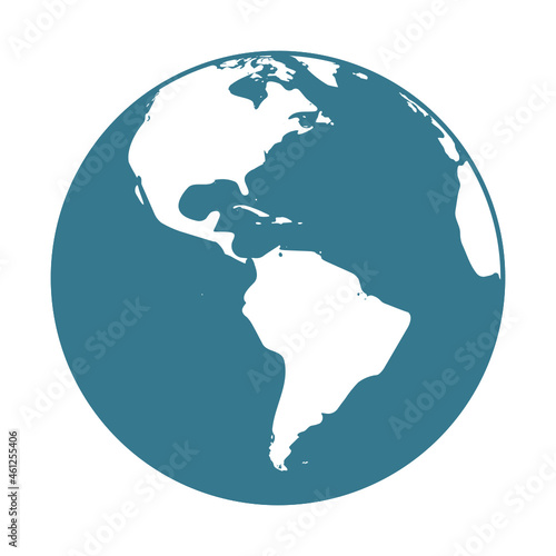 Earth icon in flat style