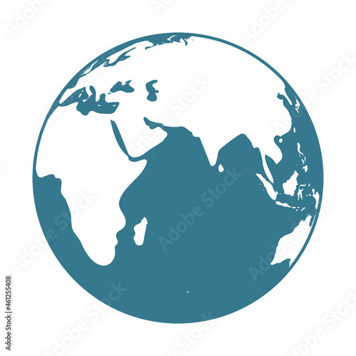 Earth icon in flat style
