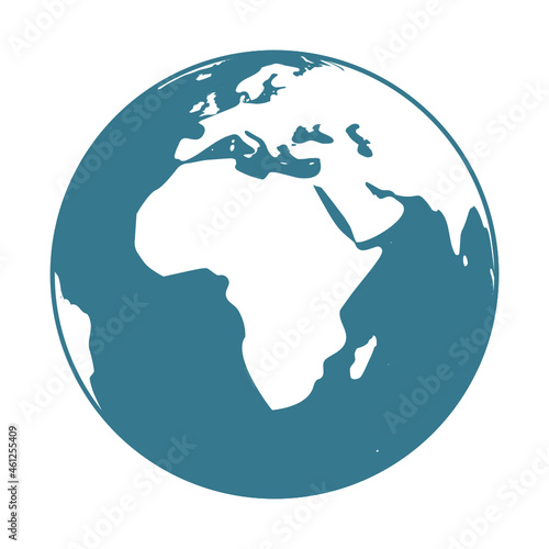 Earth icon in flat style