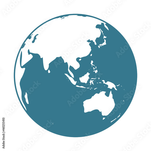 Earth icon in flat style