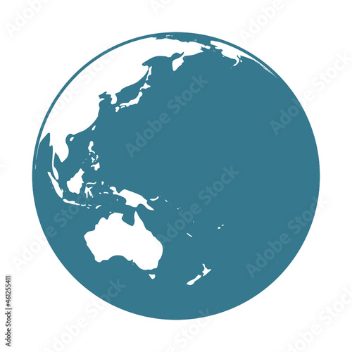 Earth icon in flat style