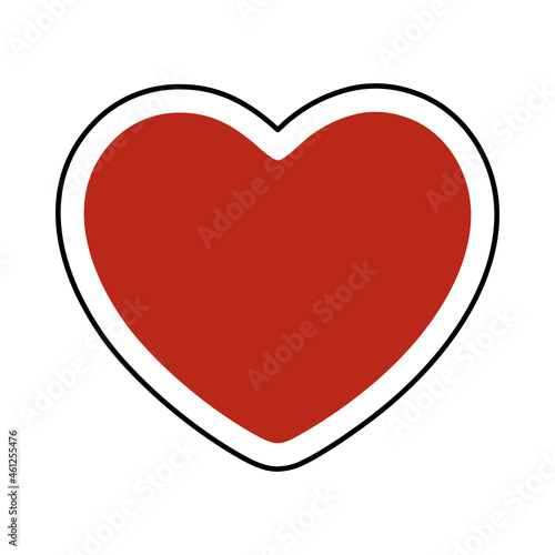 Free Download Red heart symbol sticker - GFXLoad