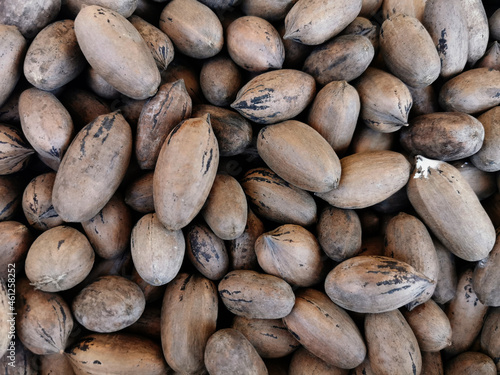 Full frame of of huge almonds