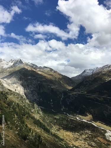 mountains and clouds