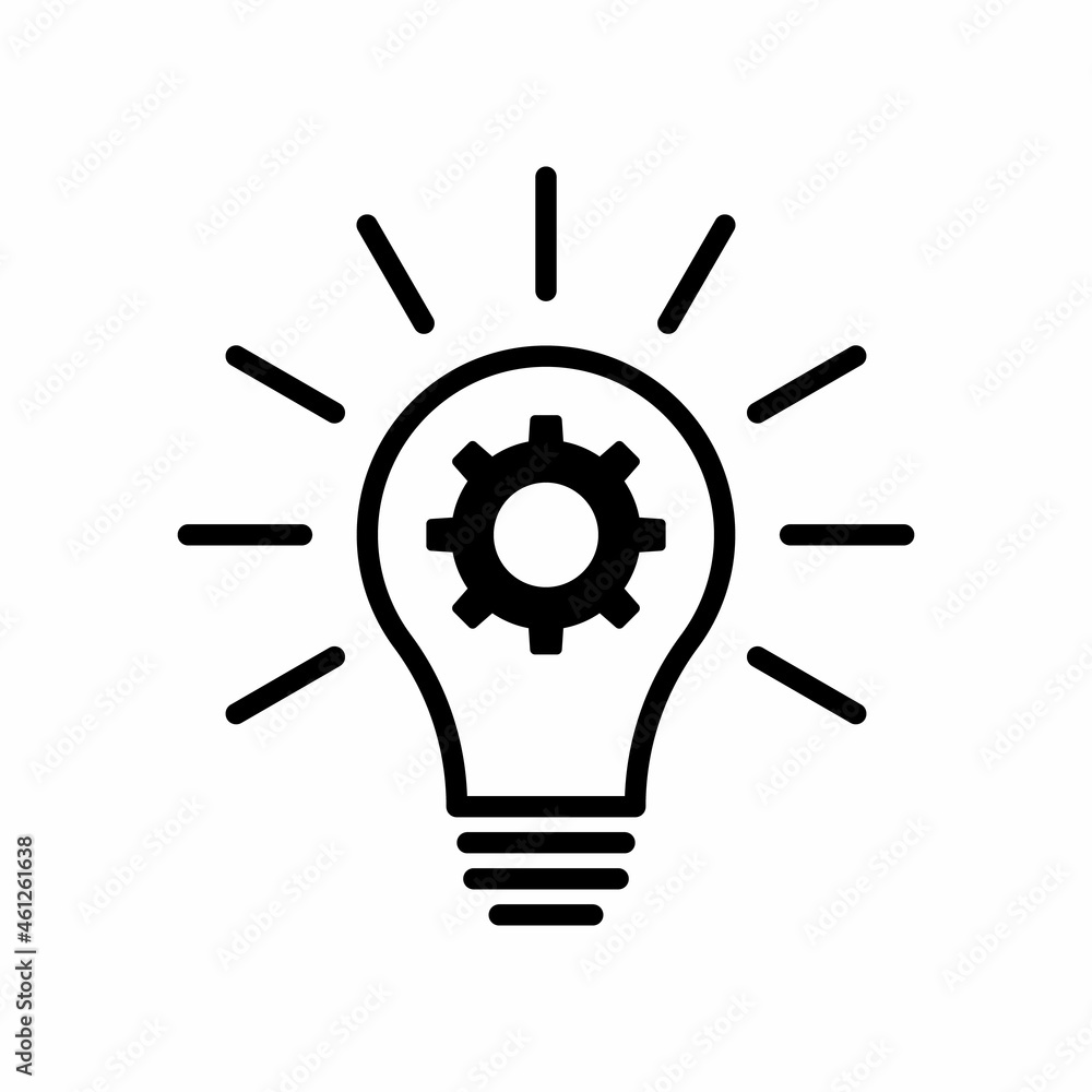 lightbulb with innovation idea flat icon vector illustration lightbulb with innovation idea flat icon vector illustration