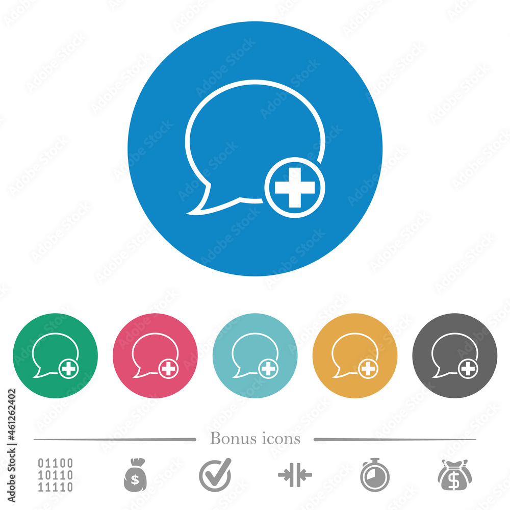 Add new message outline flat round icons Add new message outline flat round icons